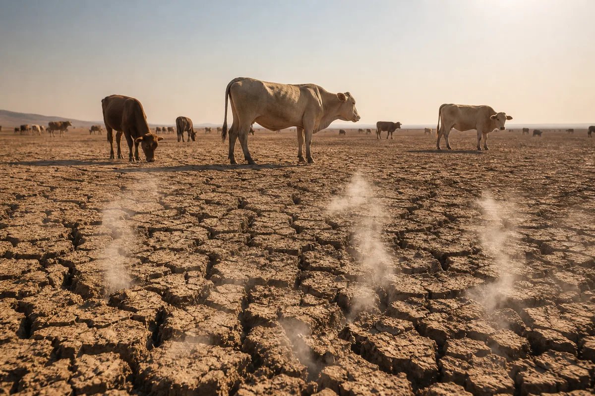 Казахстан столкнулся с гибелью урожая и падежом скота из-за аномальной жары