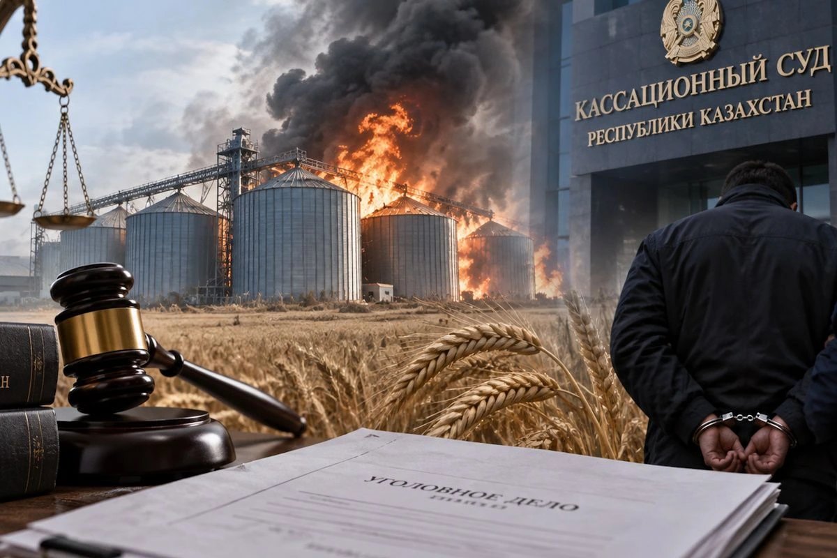 Кассационный суд оставил в силе приговор за поджог зерновых складов в СКО
